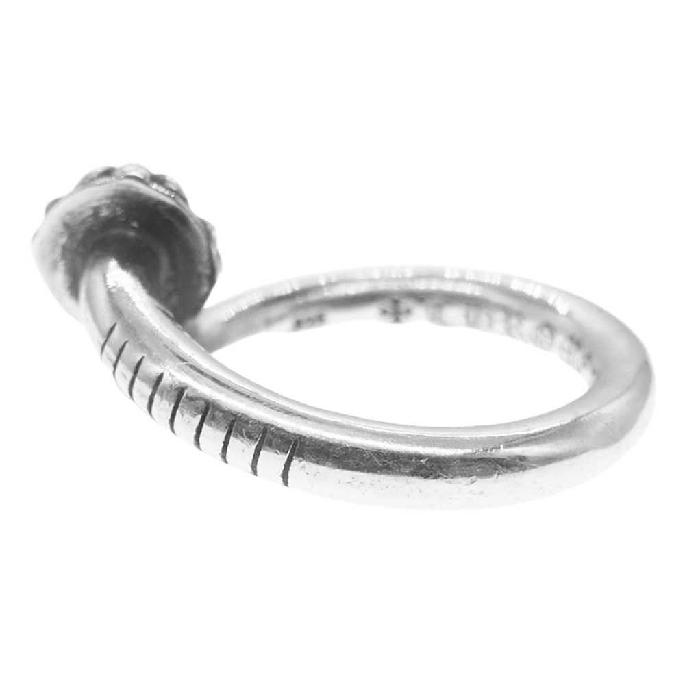 CHROME HEARTS クロムハーツ（原本有） 2024年購入時レシート原本付属 NAIL CRSBALL クロスボール ネイル リング シルバー系 9号【中古】