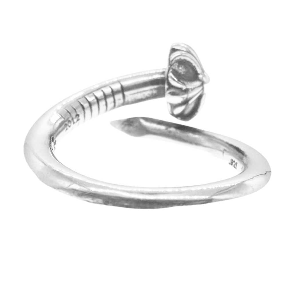 CHROME HEARTS クロムハーツ（原本有） 2024年購入時レシート原本付属 NAIL CRSBALL クロスボール ネイル リング シルバー系 9号【中古】