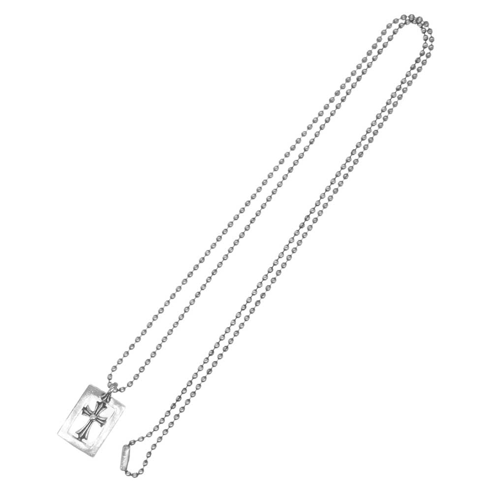 CHROME HEARTS クロムハーツ（原本有） 2024年購入時レシート原本付属 FRMD OPN BBYFAT フレームドオープン ベイビーファット チャーム ネックレストップ ペンダントトップ ボールチェーン ネックレス シルバー系【中古】