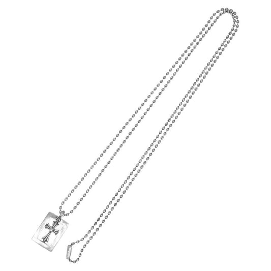 CHROME HEARTS クロムハーツ（原本有） 2024年購入時レシート原本付属 FRMD OPN BBYFAT フレームドオープン ベイビーファット チャーム ネックレストップ ペンダントトップ ボールチェーン ネックレス シルバー系【中古】