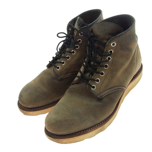 RED WING レッドウィング 8152 6inch PLAIN TOE アイリッシュ セッター レザーブーツ グレー系 26.5cm【中古】