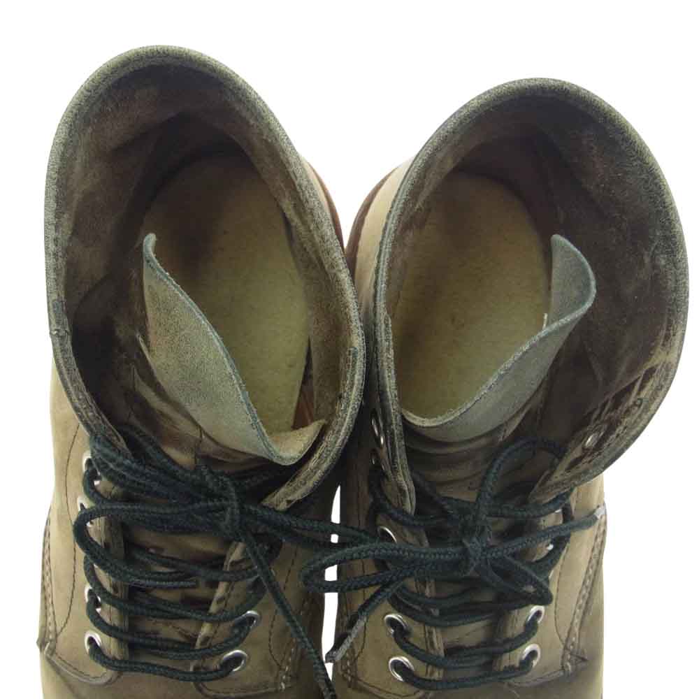 RED WING レッドウィング 8152 6inch PLAIN TOE アイリッシュ セッター レザーブーツ グレー系 26.5cm【中古】