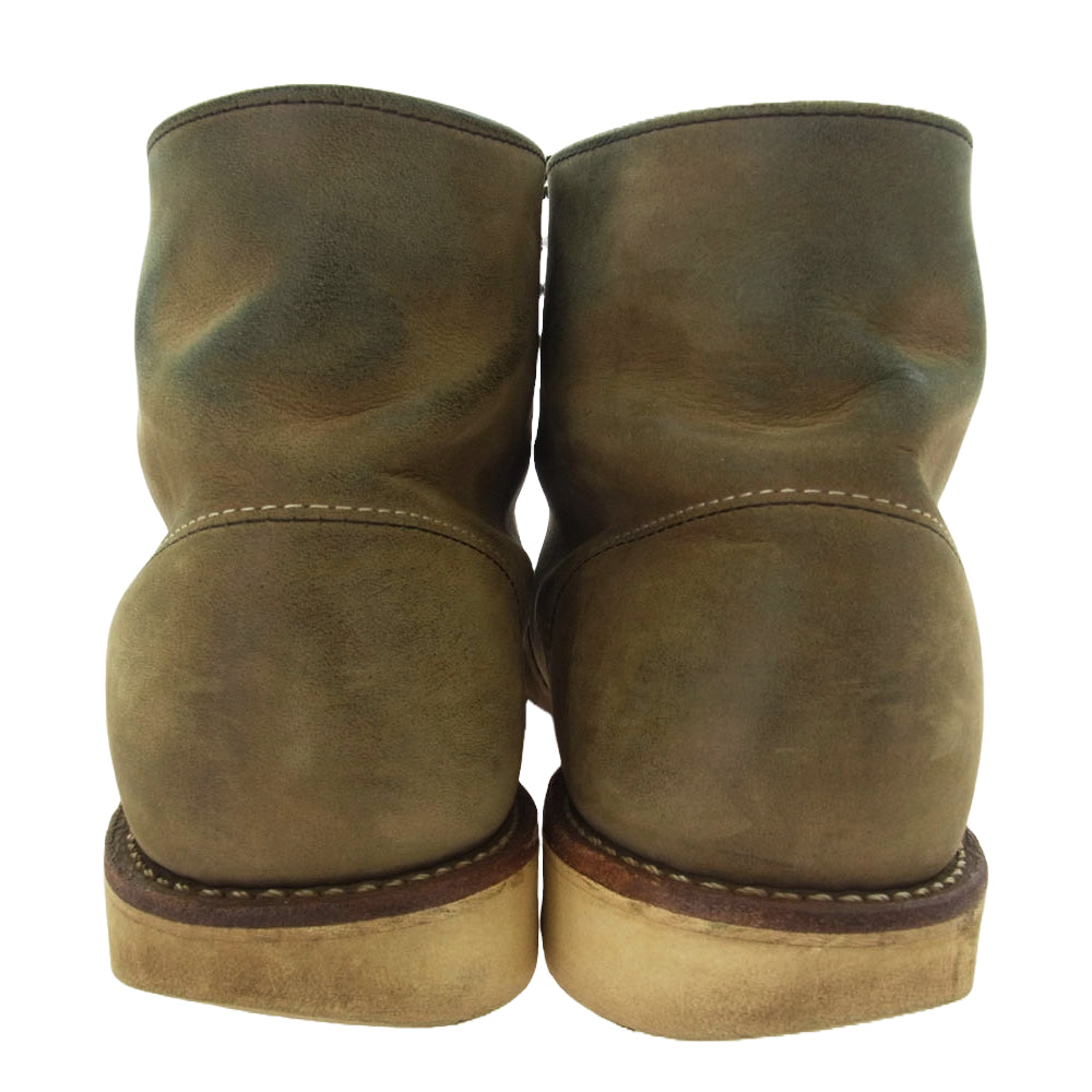 RED WING レッドウィング 8152 6inch PLAIN TOE アイリッシュ セッター レザーブーツ グレー系 26.5cm【中古】
