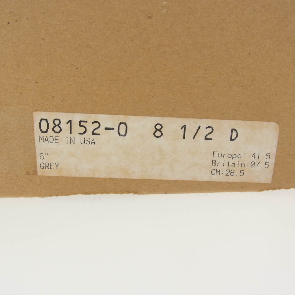 RED WING レッドウィング 8152 6inch PLAIN TOE アイリッシュ セッター レザーブーツ グレー系 26.5cm【中古】