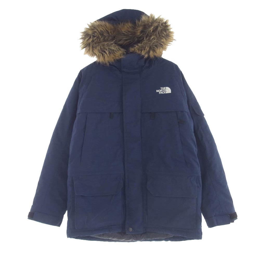 THE NORTH FACE ノースフェイス ND91520 McMurdo Parka マクマード ダウンジャケット ファー付 ネイビー系 S【中古】