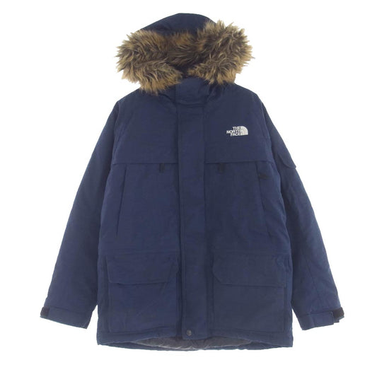 THE NORTH FACE ノースフェイス ND91520 McMurdo Parka マクマード ダウンジャケット ファー付 ネイビー系 S【中古】