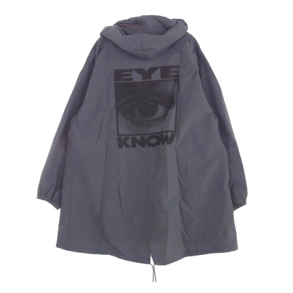 ナインティーンエスオー 23AW 19SO-81 EYE KNOW バックプリント ナイロン コート グレー系 M【中古】
