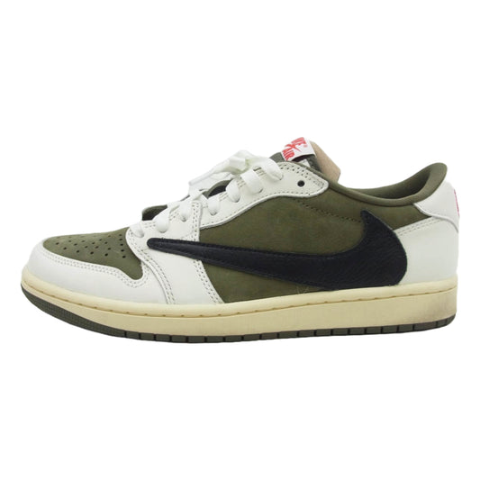 NIKE ナイキ DM7866-200 Travis Scott × Nike Air Jordan 1 Low OG SP Reverse Olive ローカット スニーカー グリーン系 ホワイト系 26cm【中古】