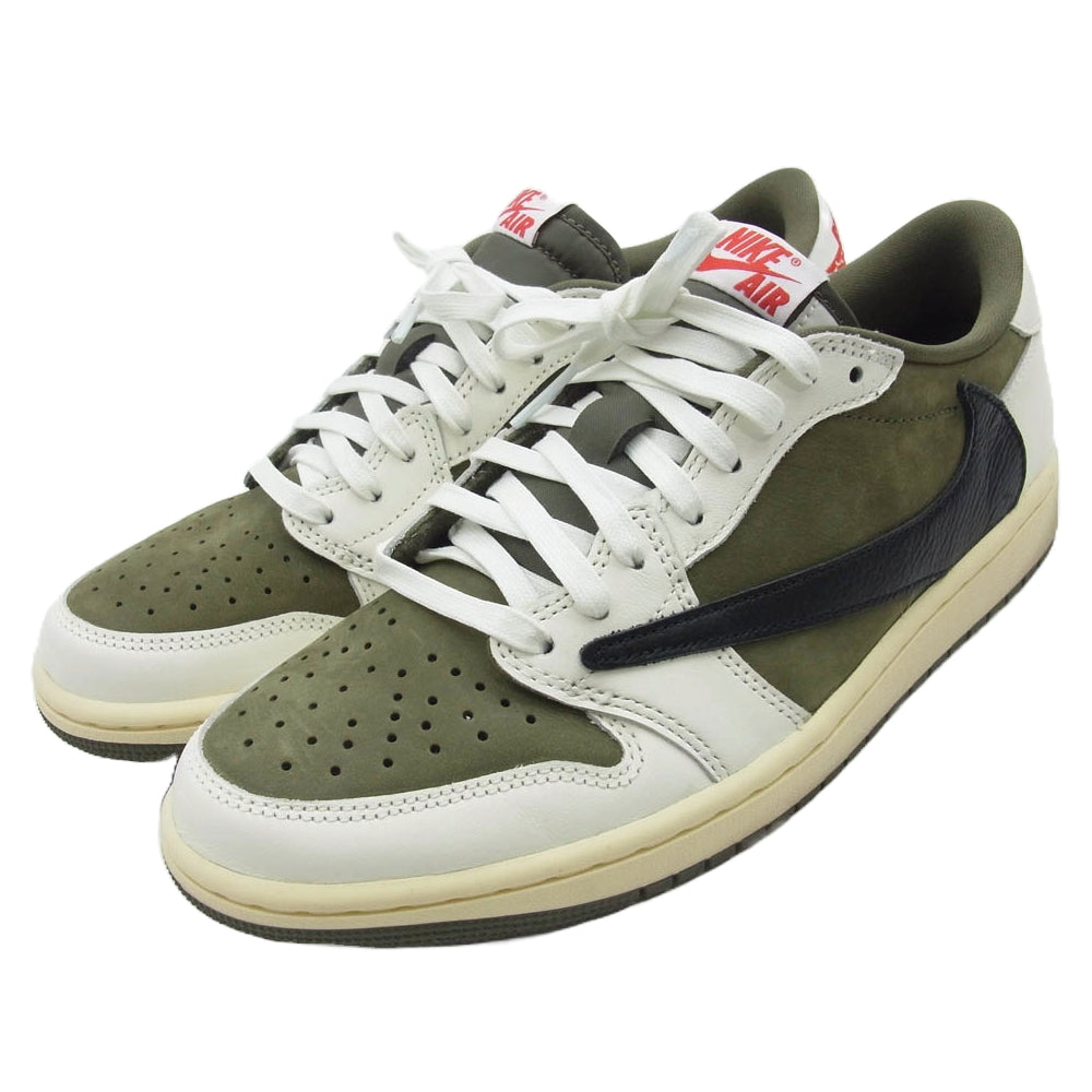 NIKE ナイキ DM7866-200 Travis Scott × Nike Air Jordan 1 Low OG SP Reverse Olive ローカット スニーカー グリーン系 ホワイト系 26cm【中古】