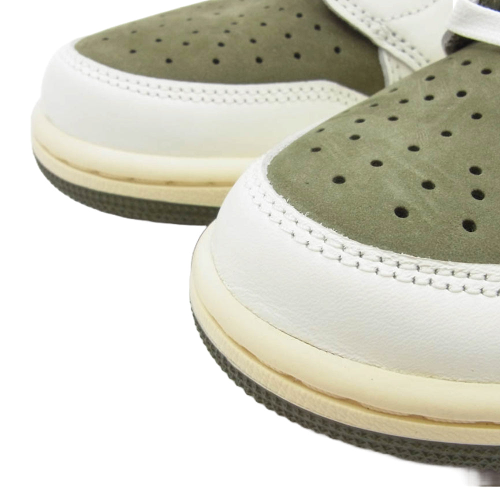 NIKE ナイキ DM7866-200 Travis Scott × Nike Air Jordan 1 Low OG SP Reverse Olive ローカット スニーカー グリーン系 ホワイト系 26cm【中古】