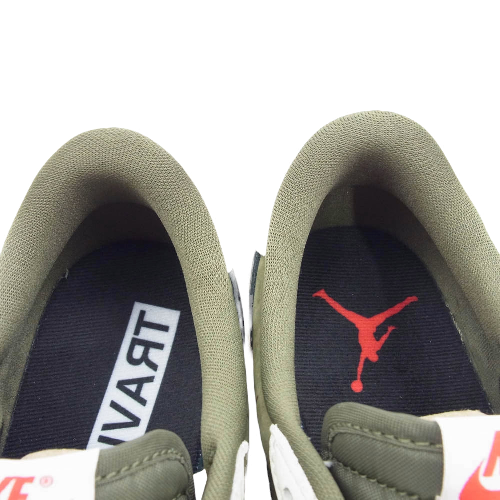 NIKE ナイキ DM7866-200 Travis Scott × Nike Air Jordan 1 Low OG SP Reverse Olive ローカット スニーカー グリーン系 ホワイト系 26cm【中古】