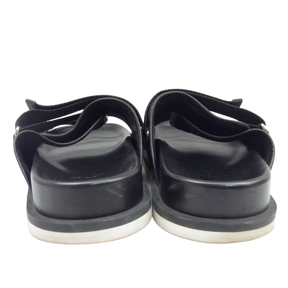 LOUIS VUITTON ルイ・ヴィトン 1A4U03 ホノルル・ラインミュール ベルト ストラップ レザー モノグラム サンダル ブラック系 8【中古】