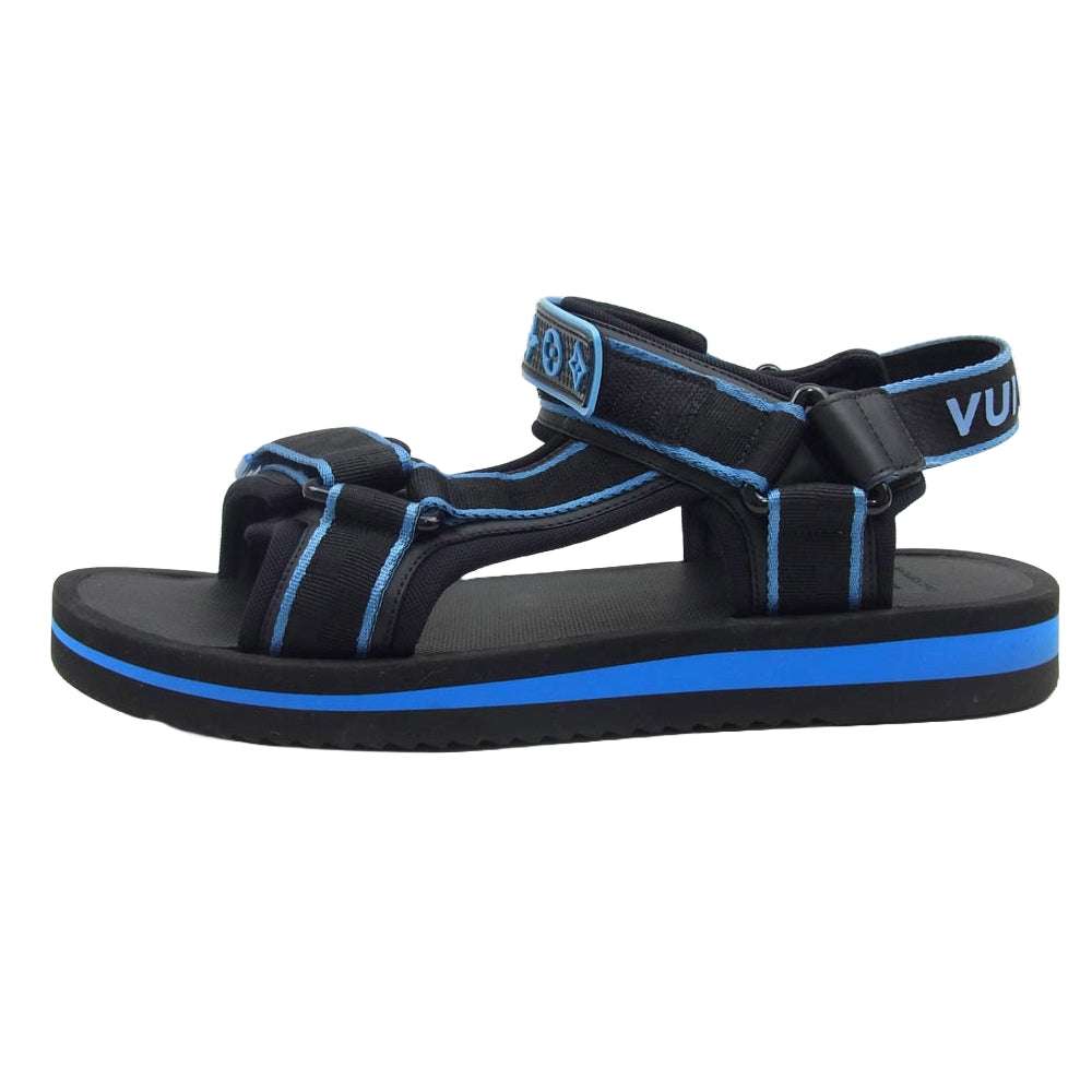 LOUIS VUITTON ルイ・ヴィトン 1AA4GJ パナマ・ライン サンダル ベルト スポーツ サンダル ブラック系 ブルー系 8.5【中古】