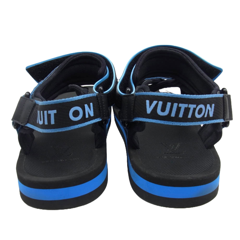 LOUIS VUITTON ルイ・ヴィトン 1AA4GJ パナマ・ライン サンダル ベルト スポーツ サンダル ブラック系 ブルー系 8.5【中古】