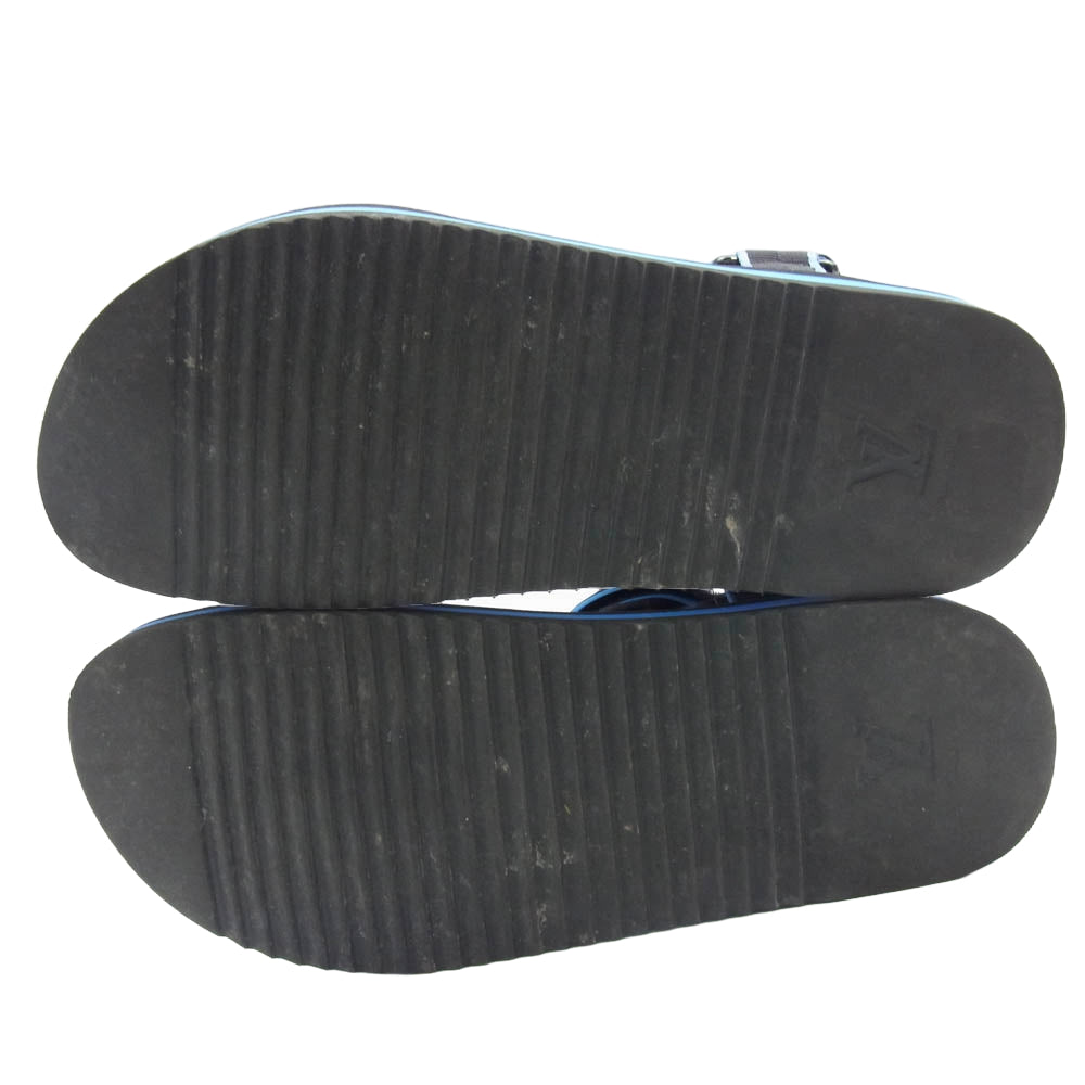 LOUIS VUITTON ルイ・ヴィトン 1AA4GJ パナマ・ライン サンダル ベルト スポーツ サンダル ブラック系 ブルー系 8.5【中古】