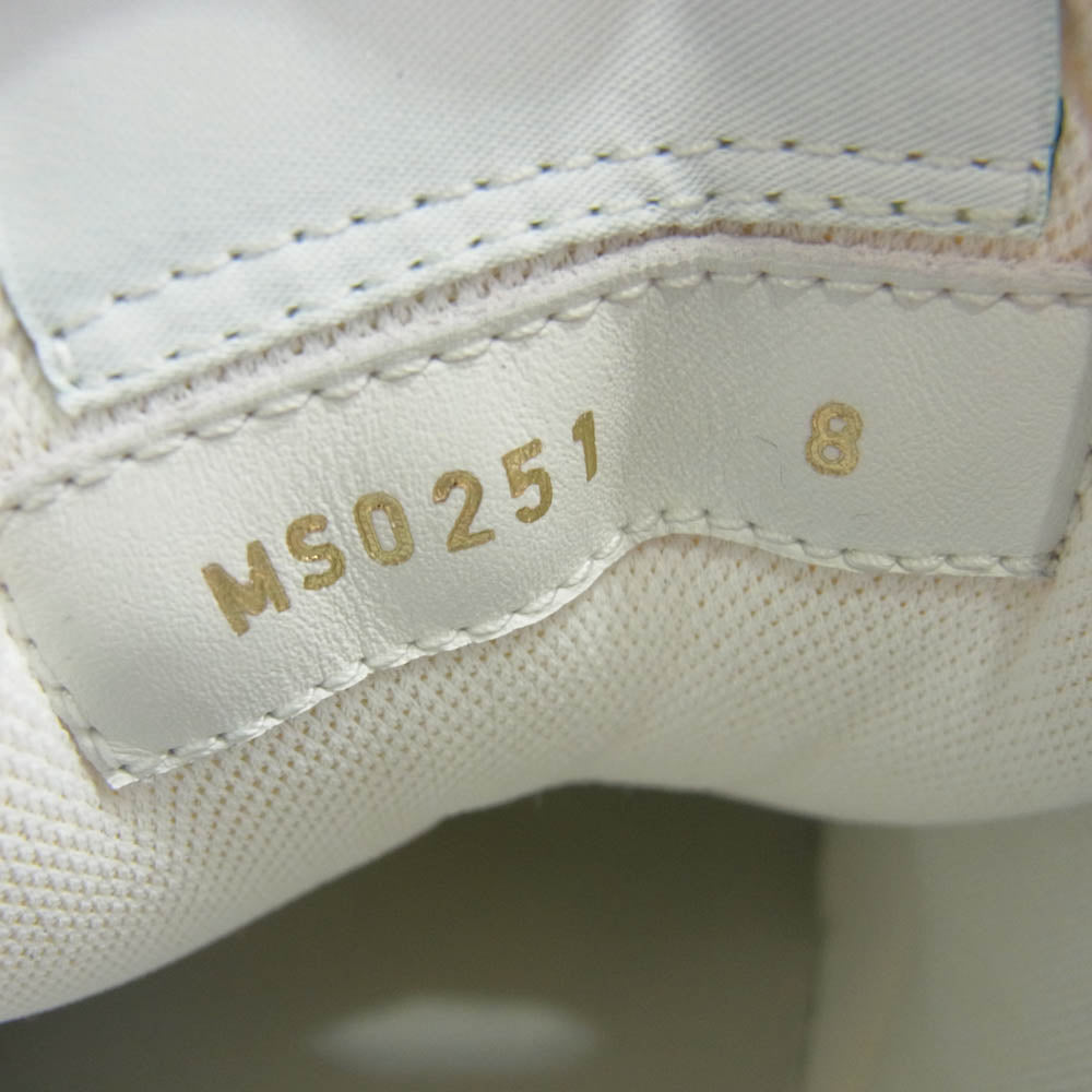 LOUIS VUITTON ルイ・ヴィトン 22SS MS0251 LVトレイナー ベルクロ モノグラム ローカット スニーカー グリーン オフホワイト系 ライトグリーン系 8【中古】