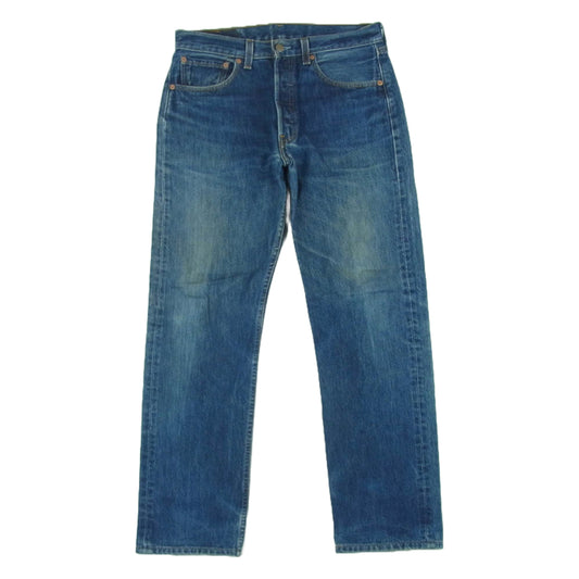 Levi's リーバイス 501 90’s USA製 ストレート デニム パンツ ボタンフライ ボタン裏刻印553 インディゴブルー系 W32 L32【中古】
