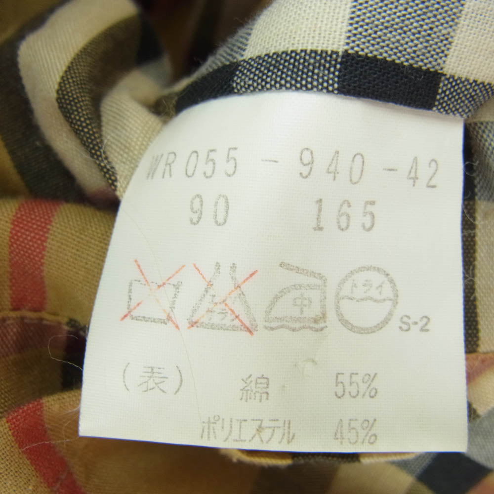 BURBERRY バーバリー WR055-940-42 90's ステンカラーコート ウール ライナー付き ベージュ系 90/165【中古】