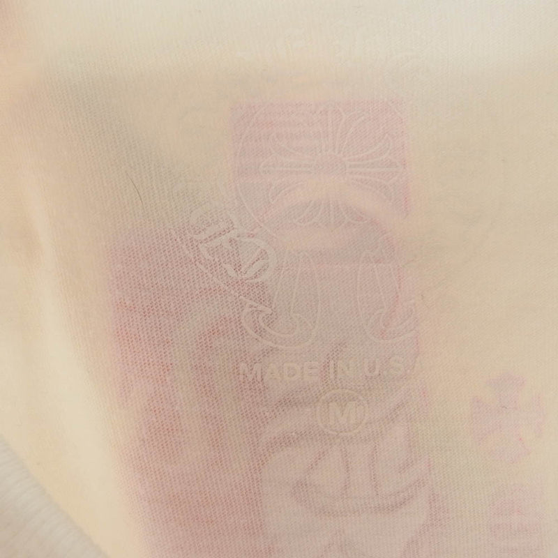 クロムハーツ ネオンピンク ストライプロゴ L/S 長袖Tシャツ M ホワイト クロムハーツ ネオンピンク ストライプロゴ L/S 長袖Tシャツ M