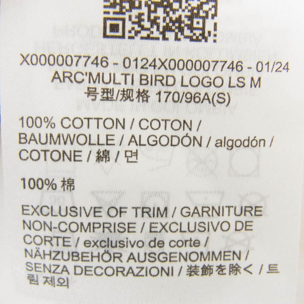 ARC'TERYX アークテリクス X000007746 ARC’ MULTI BIRD LOGO LS マルチ バード ロゴ ロングスリーブ 長袖 カットソー ホワイト系 S【新古品】【未使用】【中古】