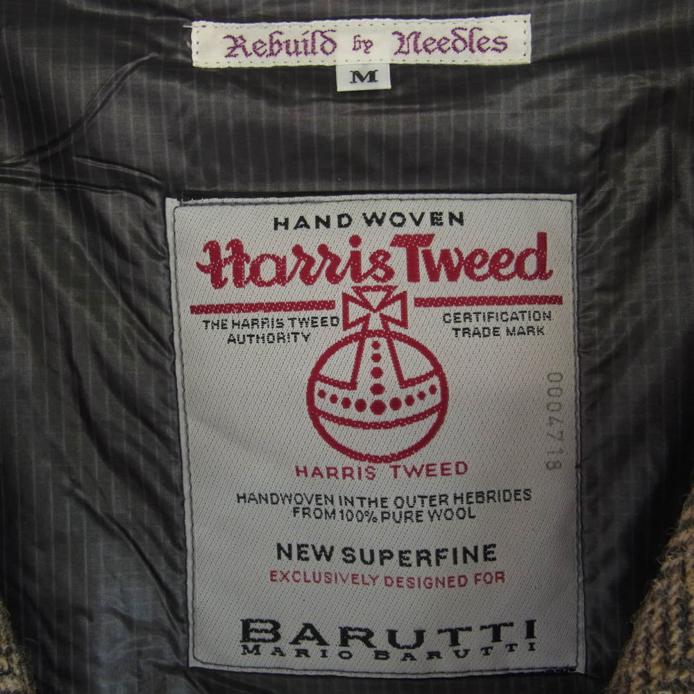 Needles ニードルス J0297 Rebuild by Needles × Harris Tweed ハリスツイード 再構築 ツイード ジャケット ブラウン系 M【美品】【中古】
