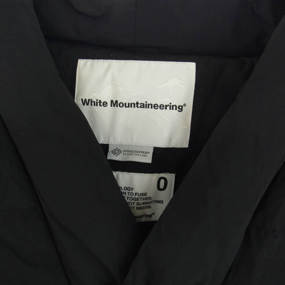 WHITE MOUNTAINEERING ホワイトマウンテニアリング 23AW WM2373222 × TAION GORE TEX WINDSTOPPERHANTEN DOWN JACKET タイオン ゴアテックス ウィンド ストッパー ハンテン ダウンジャケット ブラック系  0 【中古】