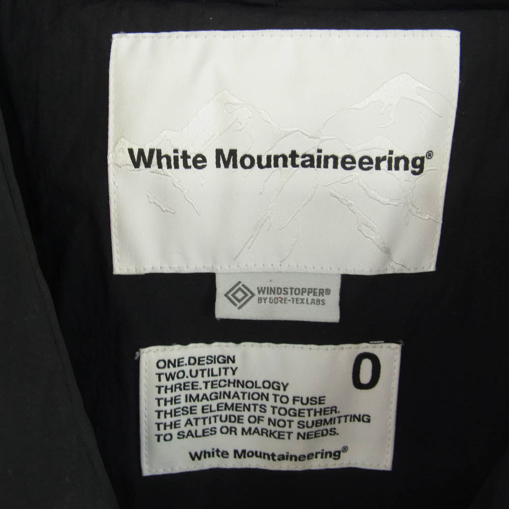 WHITE MOUNTAINEERING ホワイトマウンテニアリング 23AW WM2373222 × TAION GORE TEX WINDSTOPPERHANTEN DOWN JACKET タイオン ゴアテックス ウィンド ストッパー ハンテン ダウンジャケット ブラック系  0 【中古】