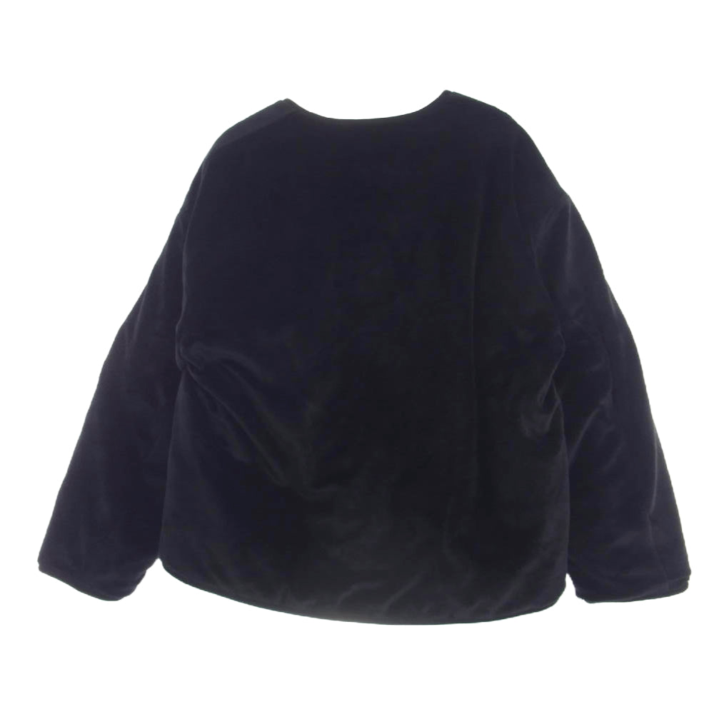 LAVENHAM ラベンハム GM233-30100 × Graphpaper Reversible Collarless Blouson リバーシブル ノーカラー ブルゾン ボア 中綿 ブラック系 1【新古品】【未使用】【中古】