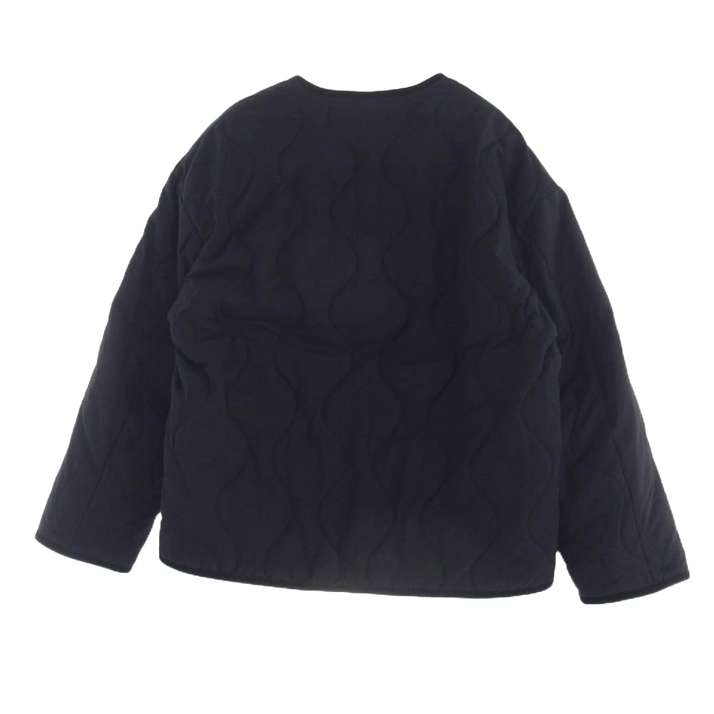 LAVENHAM ラベンハム GM233-30100 × Graphpaper Reversible Collarless Blouson リバーシブル ノーカラー ブルゾン ボア 中綿 ブラック系 1【新古品】【未使用】【中古】