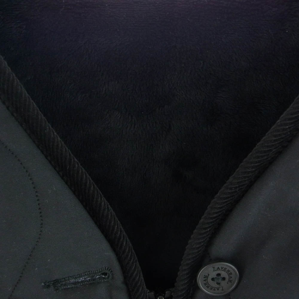 LAVENHAM ラベンハム GM233-30100 × Graphpaper Reversible Collarless Blouson リバーシブル ノーカラー ブルゾン ボア 中綿 ブラック系 1【新古品】【未使用】【中古】