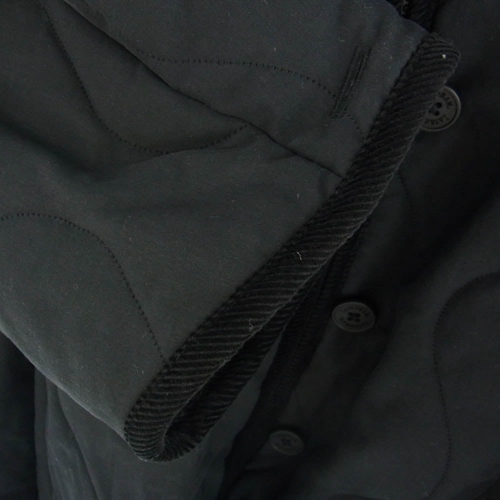 LAVENHAM ラベンハム GM233-30100 × Graphpaper Reversible Collarless Blouson リバーシブル ノーカラー ブルゾン ボア 中綿 ブラック系 1【新古品】【未使用】【中古】