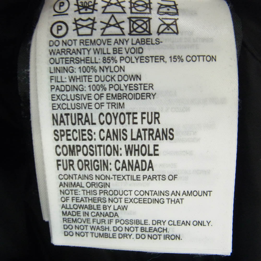 CANADA GOOSE カナダグース 2302JL 国内正規品 グリフィンタグ Mackenzie Parka Heritage マッケンジー パーカ ヘリテージ ダウンコート ダウンジャケット ブラック系 S/P【中古】