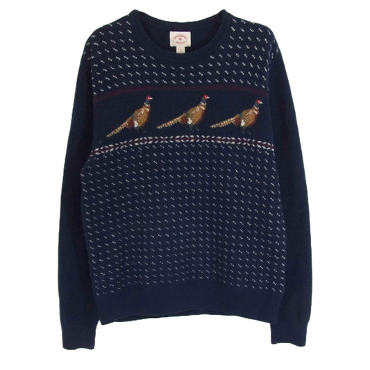 Brooks Brothers ブルックスブラザーズ Red Fleece レッドフリース バーズアイ キジ ニット セーター ネイビー系 L【中古】