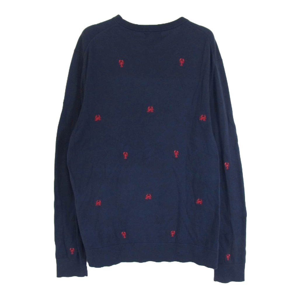 Brooks Brothers ブルックスブラザーズ ロブスター クラブ 甲殻類 ニット セーター ネイビー系 L【中古】