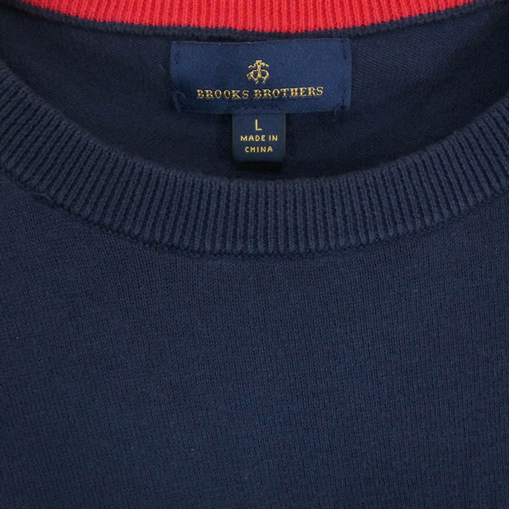Brooks Brothers ブルックスブラザーズ ロブスター クラブ 甲殻類 ニット セーター ネイビー系 L【中古】