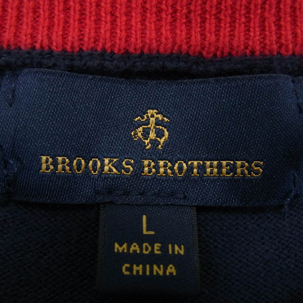 Brooks Brothers ブルックスブラザーズ ロブスター クラブ 甲殻類 ニット セーター ネイビー系 L【中古】