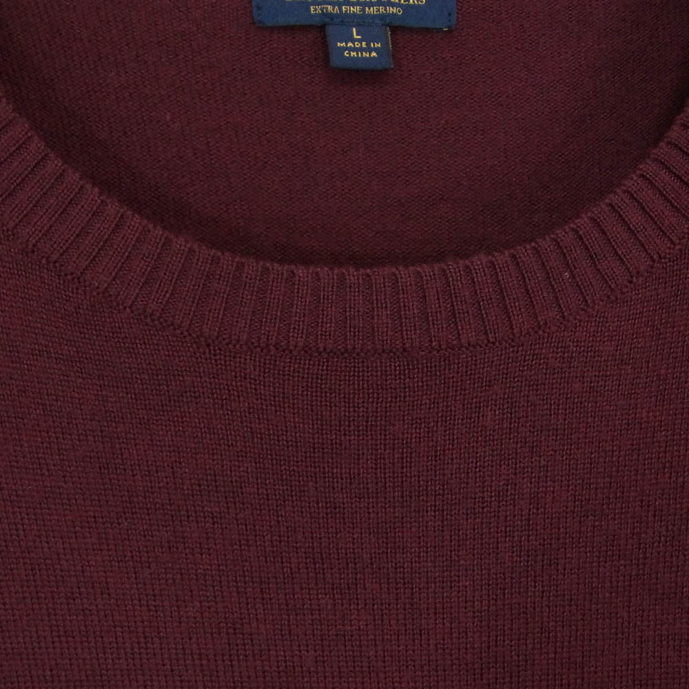Brooks Brothers ブルックスブラザーズ エクストラファインメリノウール リス どんぐり ニット セーター ワインレッド系 L【中古】