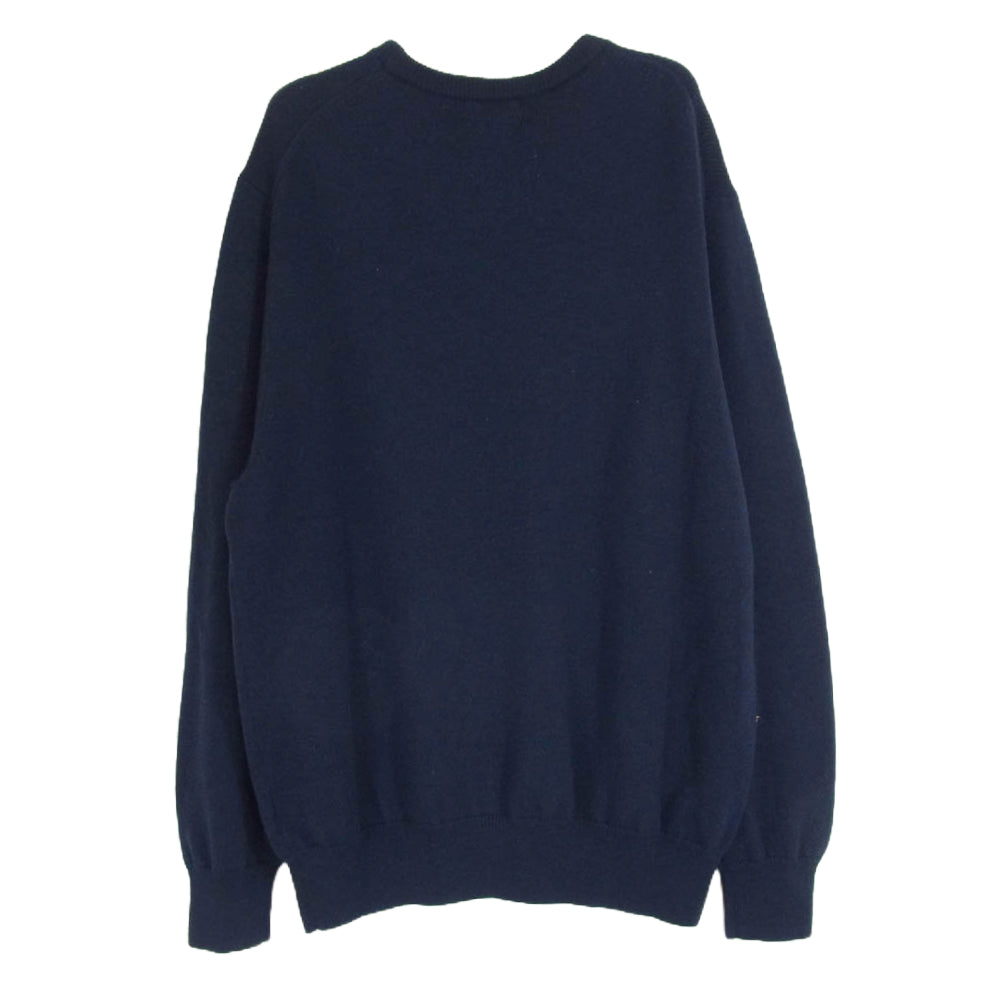 Brooks Brothers ブルックスブラザーズ 346 鴨柄 カモ エクストラファインメリノウール100％ ニット セーター ネイビー系 L【中古】