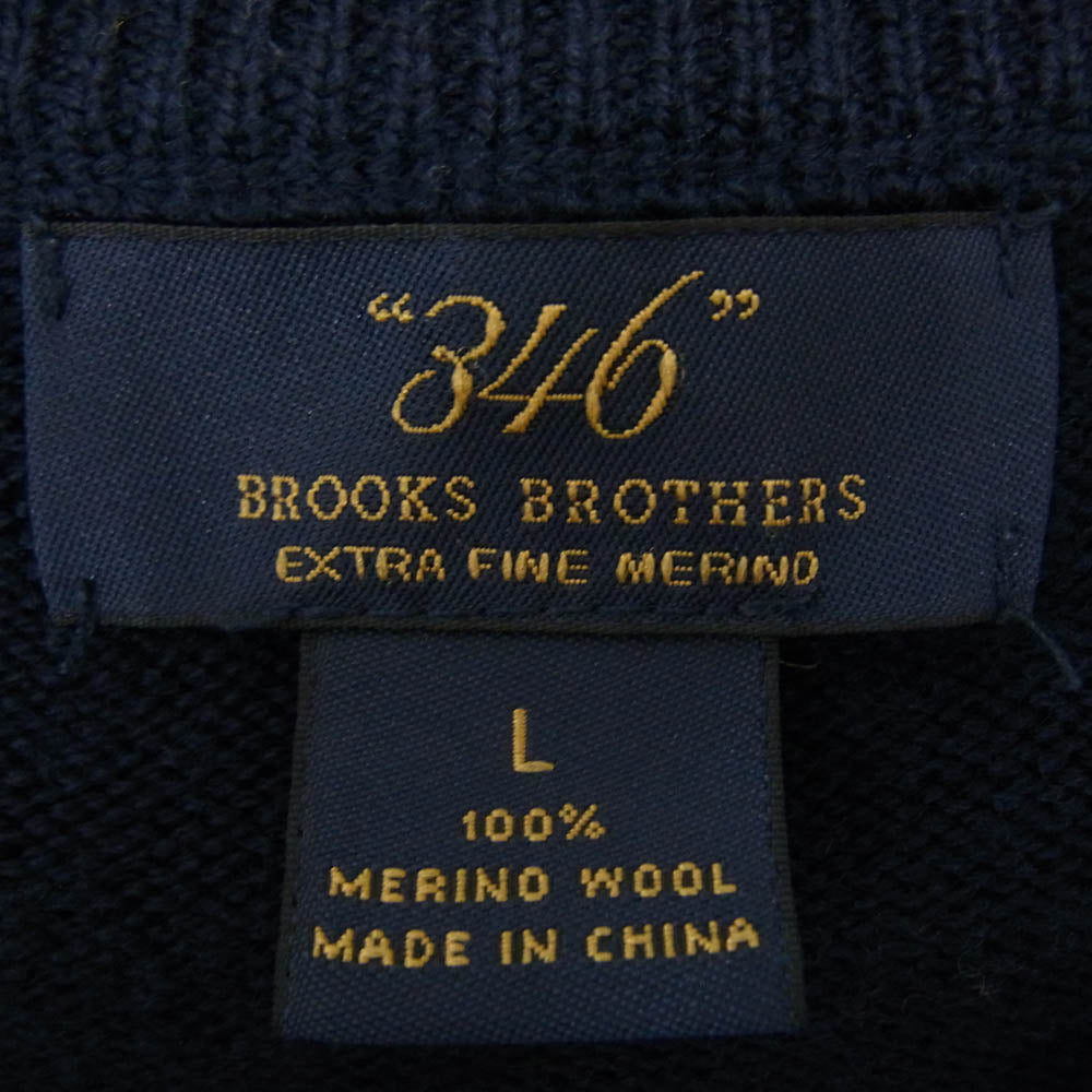Brooks Brothers ブルックスブラザーズ 346 鴨柄 カモ エクストラファインメリノウール100％ ニット セーター ネイビー系 L【中古】