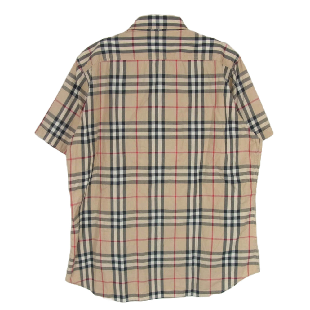 BURBERRY LONDON バーバリー ロンドン BBW17-244-43 ノバチェック 半袖 シャツ ブラウン系 L【中古】