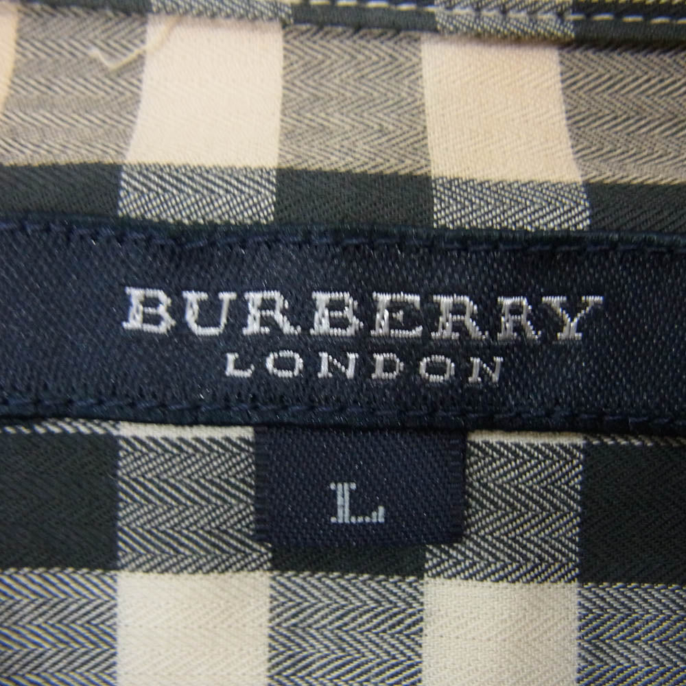 BURBERRY LONDON バーバリー ロンドン BBW17-244-43 ノバチェック 半袖 シャツ ブラウン系 L【中古】