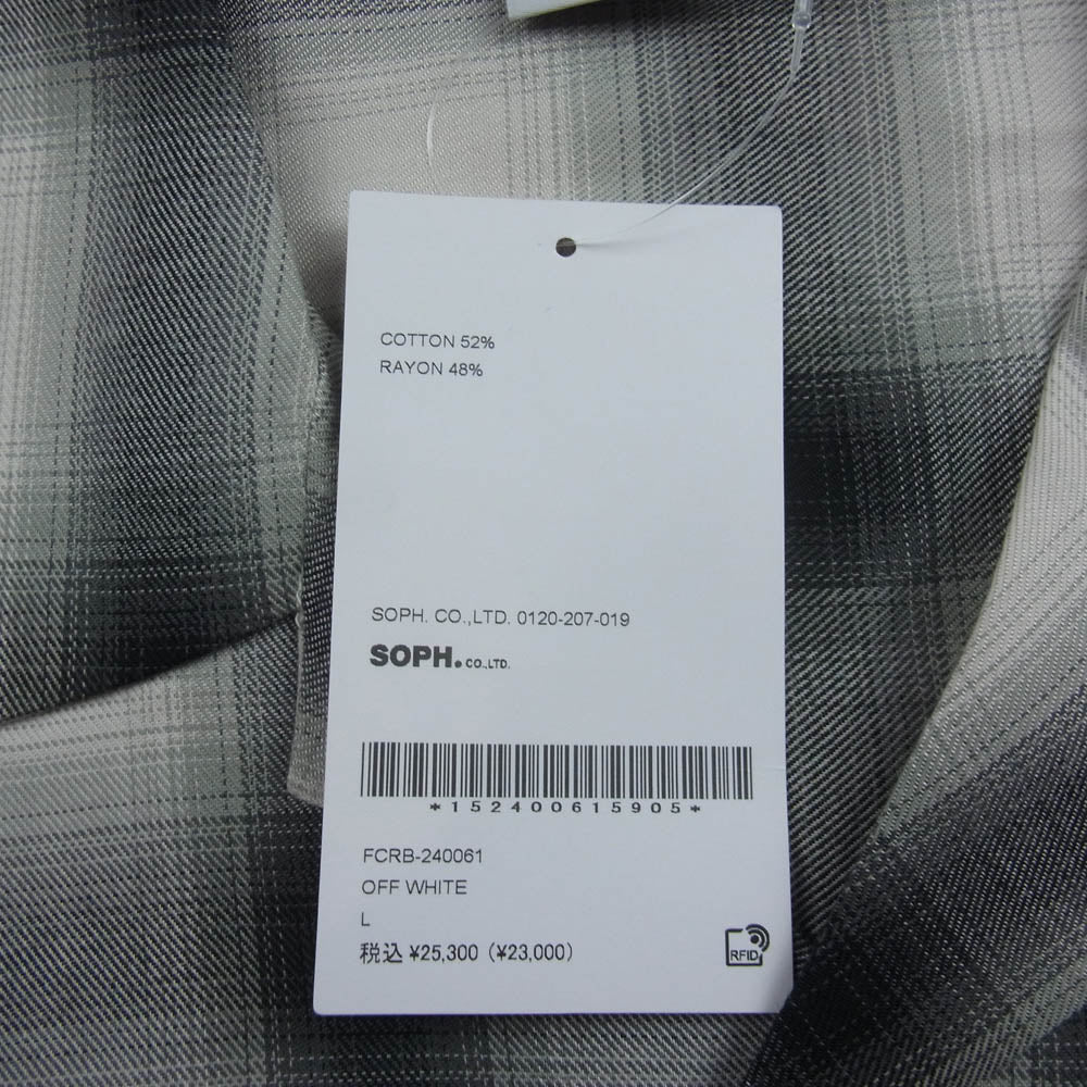 F.C.R.B. エフシーアールビー FCRB-240061 BIG LOGO S/S BAGGY SHIRT ビッグロゴ バギー シャツ チェック柄 半袖 ブラック系 ホワイト系 L【極上美品】【中古】