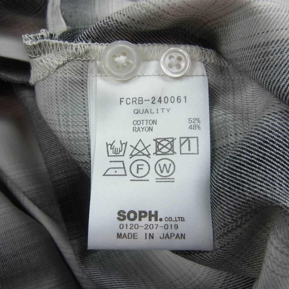 F.C.R.B. エフシーアールビー FCRB-240061 BIG LOGO S/S BAGGY SHIRT ビッグロゴ バギー シャツ チェック柄 半袖 ブラック系 ホワイト系 L【極上美品】【中古】