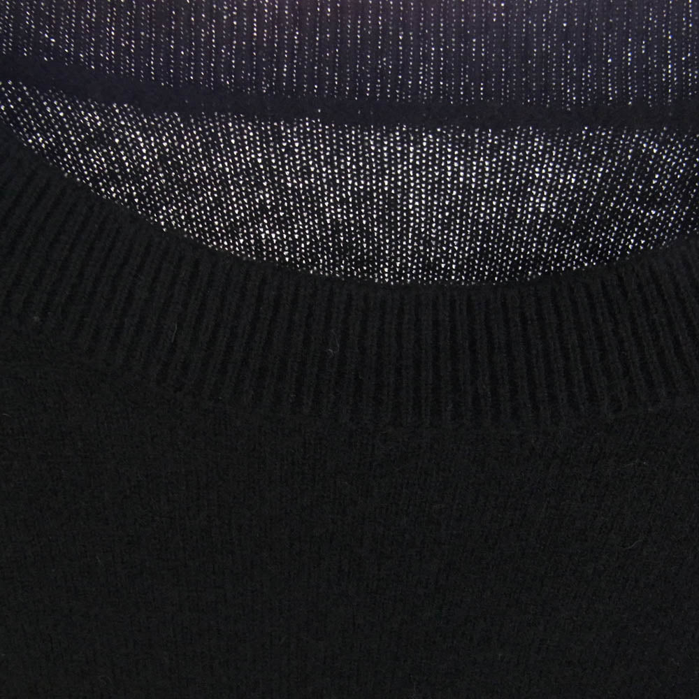 SOPHNET. ソフネット SOPH-232058 CASHMERE HIGH GAUGE CREWNECK KNIT カシミヤ ニット セーター クルーネック ブラック系 M【美品】【中古】