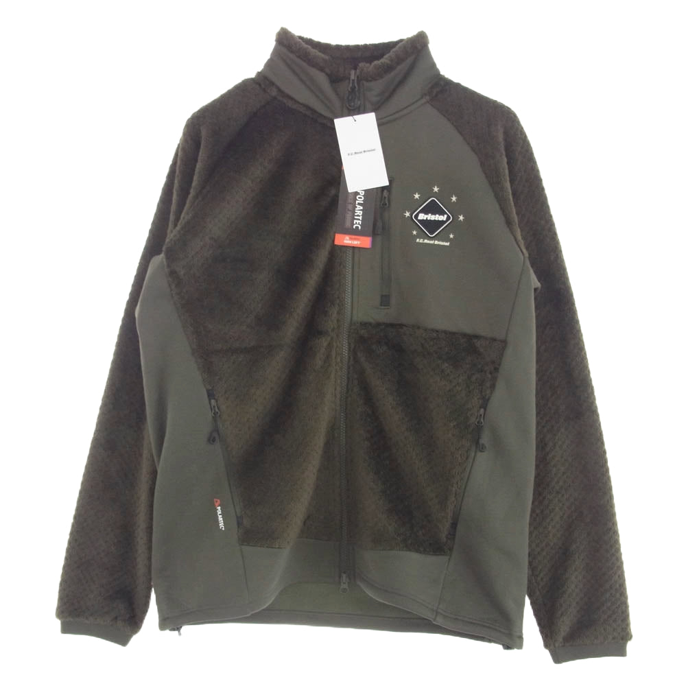 F.C.R.B. エフシーアールビー FCRB-242062 POLARTEC HYBRID STAND COLLAR JACKET ポーラテック スタンドカラー フリース ジャケット カーキ ブラウン系 L【新古品】【未使用】【中古】