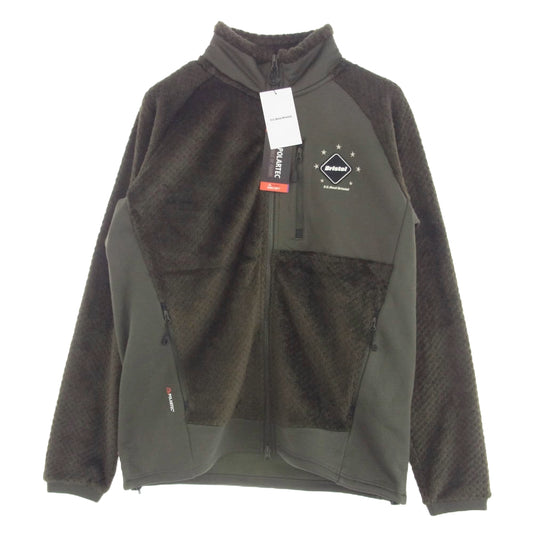 F.C.R.B. エフシーアールビー FCRB-242062 POLARTEC HYBRID STAND COLLAR JACKET ポーラテック スタンドカラー フリース ジャケット カーキ ブラウン系 L【新古品】【未使用】【中古】