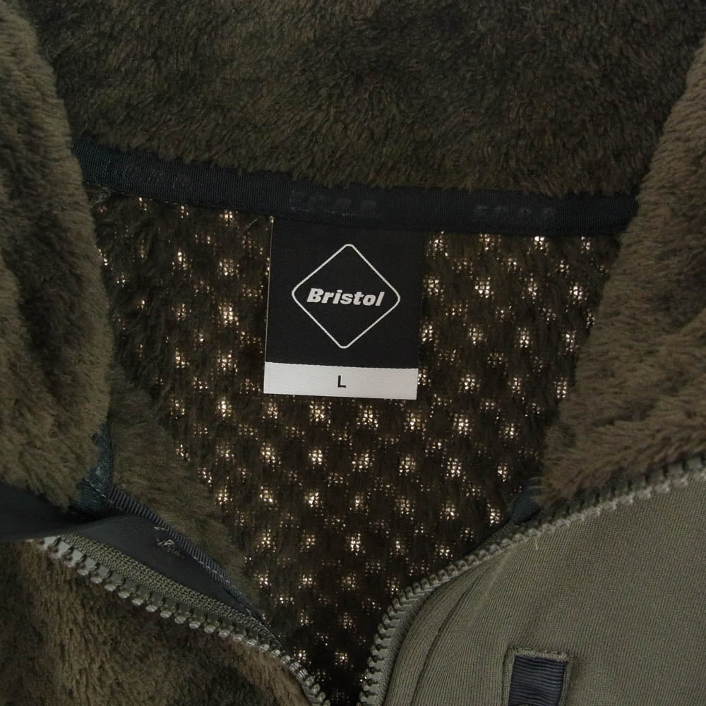F.C.R.B. エフシーアールビー FCRB-242062 POLARTEC HYBRID STAND COLLAR JACKET ポーラテック スタンドカラー フリース ジャケット カーキ ブラウン系 L【新古品】【未使用】【中古】