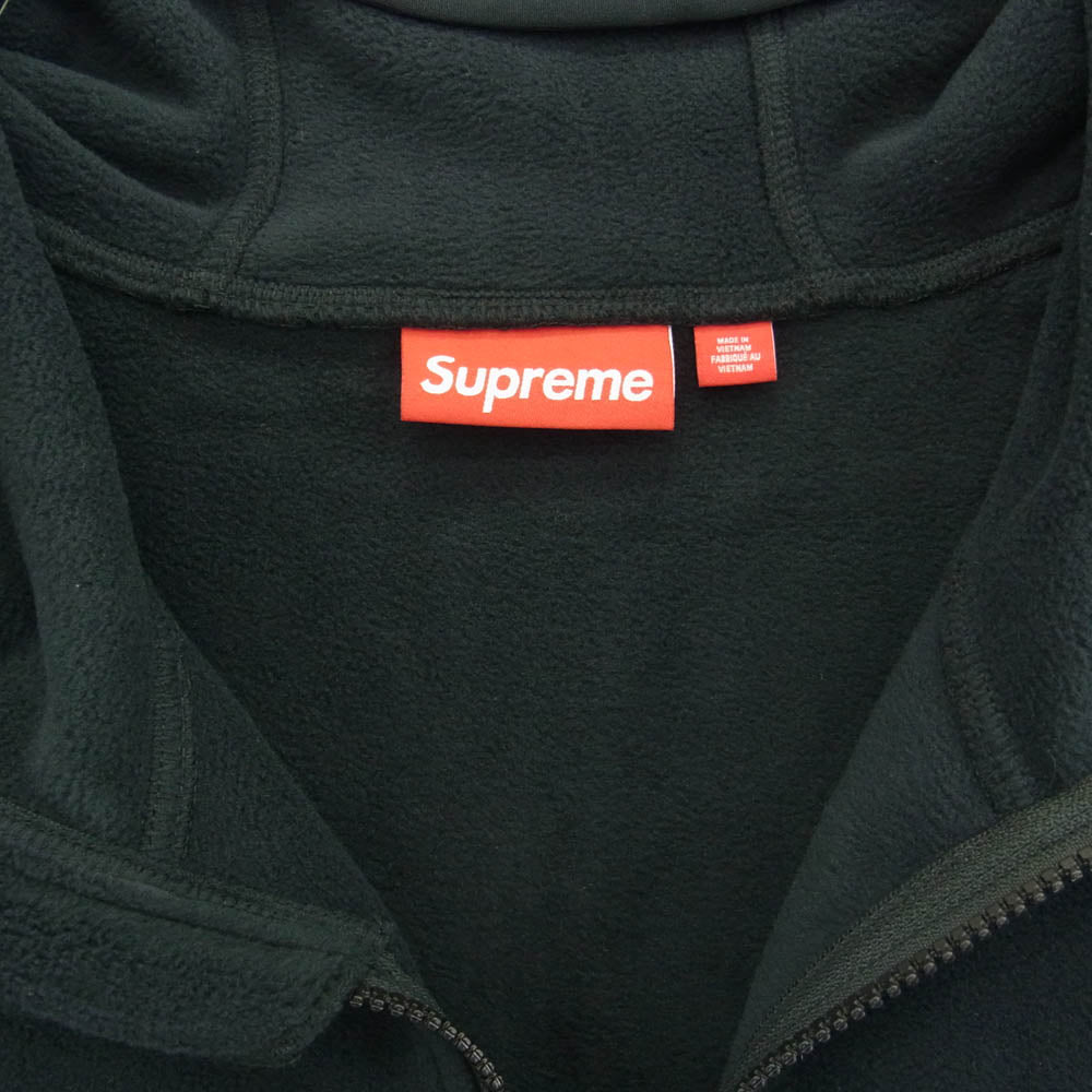 Supreme シュプリーム 24AW Polartec Facemask Half Zip Hooded Sweatshirt  ポーラテック フェイスマスク ハーフ ジップ フーデッド スウェット ブラック系 L【美品】【中古】