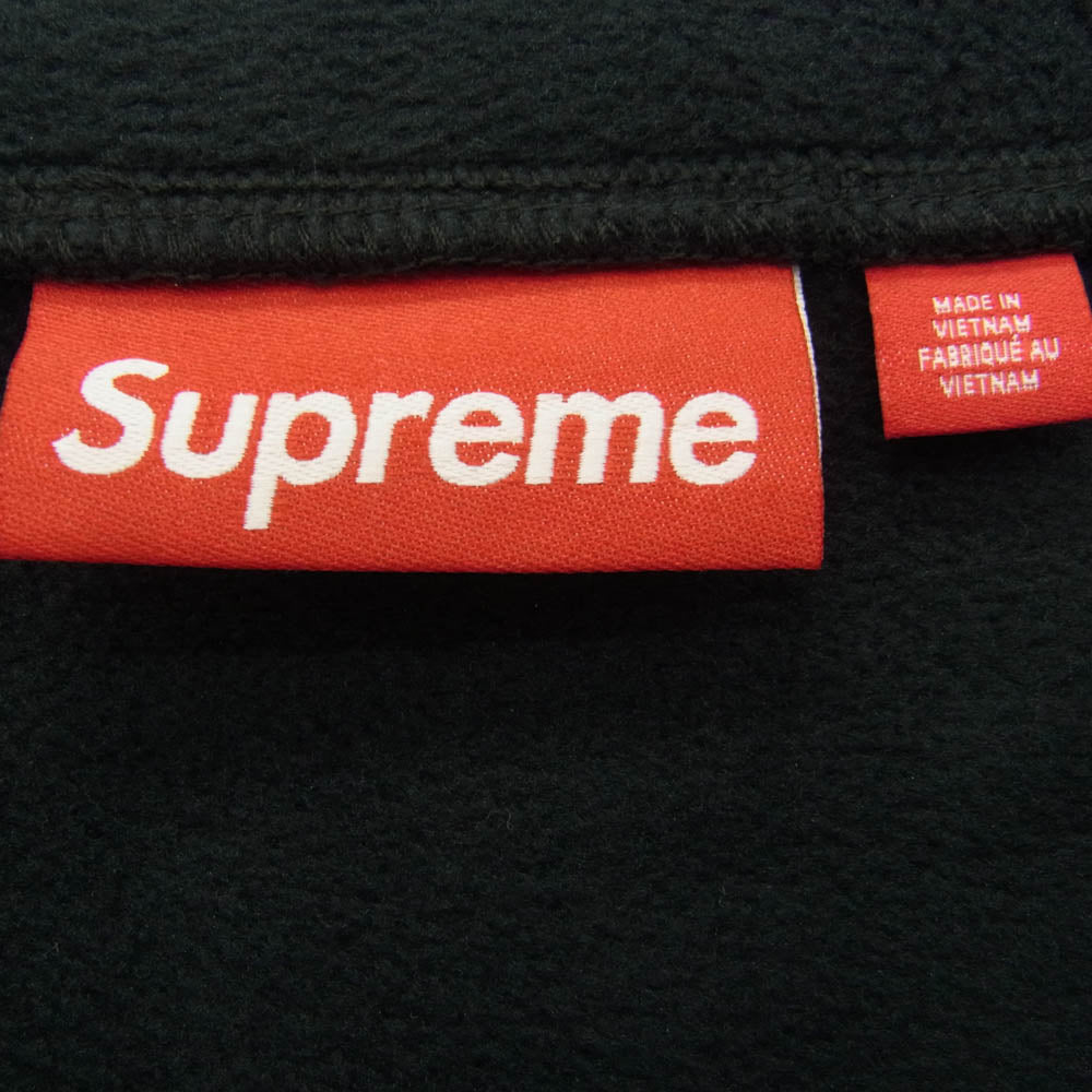 Supreme シュプリーム 24AW Polartec Facemask Half Zip Hooded Sweatshirt  ポーラテック フェイスマスク ハーフ ジップ フーデッド スウェット ブラック系 L【美品】【中古】