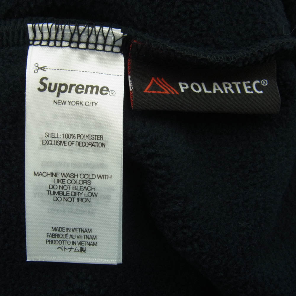 Supreme シュプリーム 24AW Polartec Facemask Half Zip Hooded Sweatshirt  ポーラテック フェイスマスク ハーフ ジップ フーデッド スウェット ブラック系 L【美品】【中古】